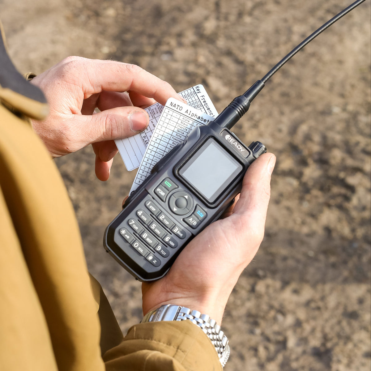 Ready Radio™ Comms Cards – Waterproof GMRS, HAM & Prepper Reference Guide
