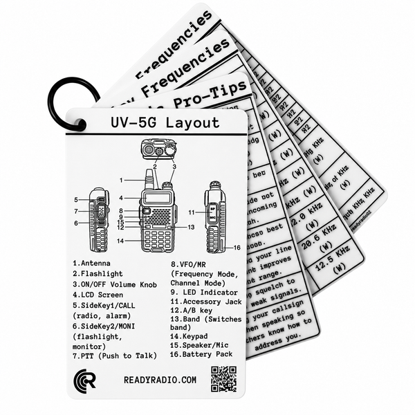 Baofeng UV-5G Comms Cards