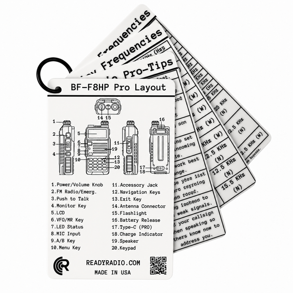 Baofeng BF-F8HP Pro Comms Cards