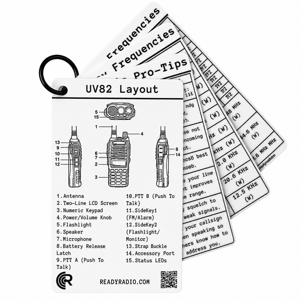 Baofeng UV-82 Comms Cards