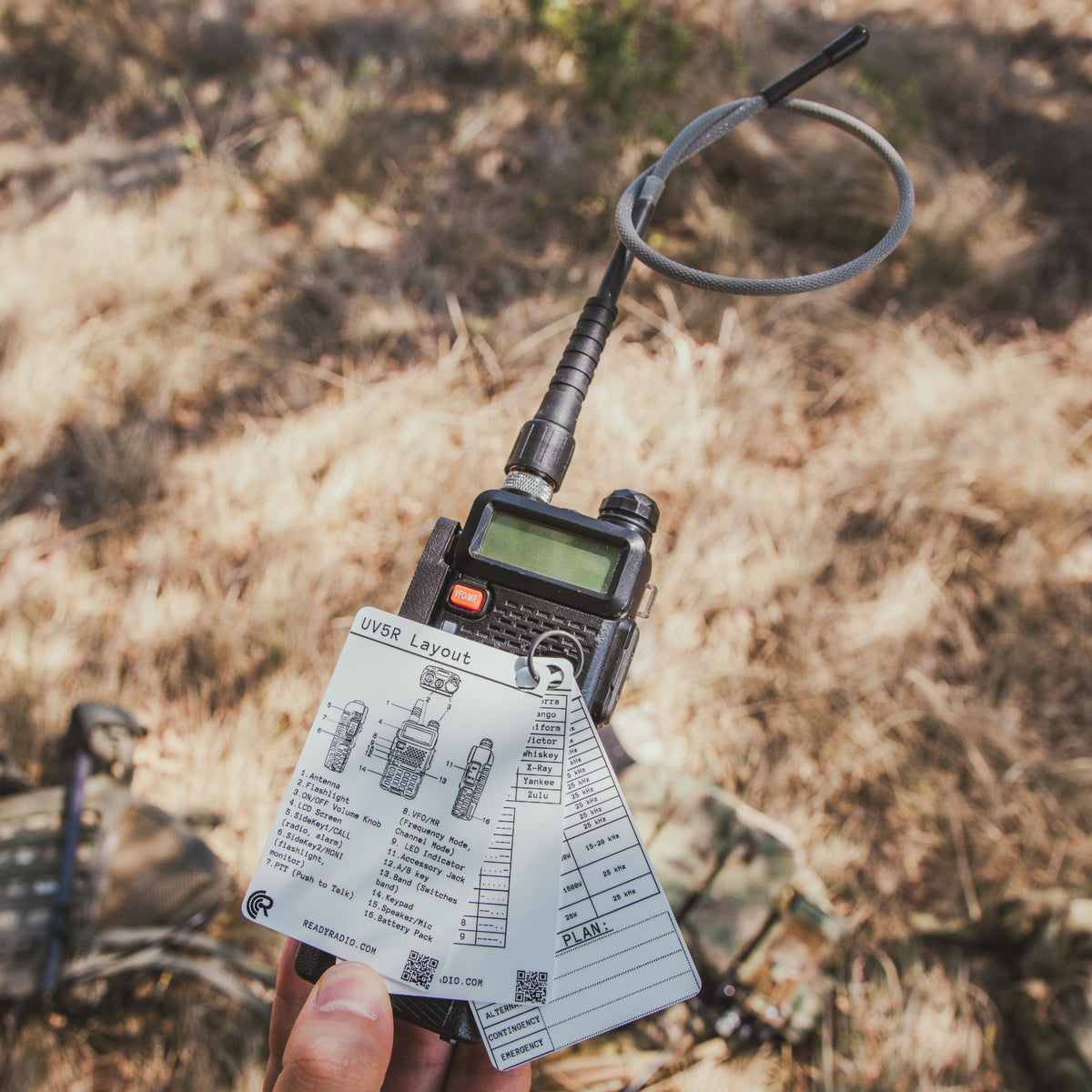 Ready Radio™ Comms Cards – Waterproof GMRS, HAM & Prepper Reference Guide